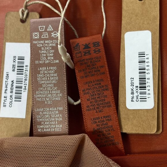 SKIMS Mesh High Cut Brief +‎ Bikini  Lot of 2 Chili Sienna XXS - Picture 8 of 10